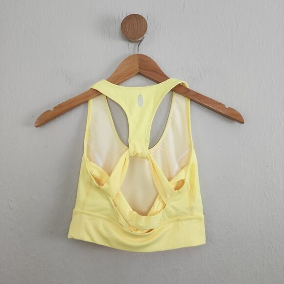 FP Movement Ashford Light Synergy Crop Top Lemon Verbena Yellow XS NEW - Picture 8 of 9